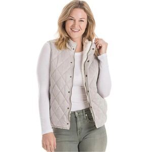 Reversible super soft quilted fleece vest size medium